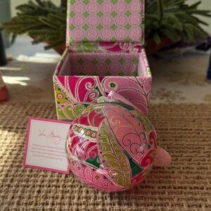 Vera Bradley Pink Pinwheel Ornament with box